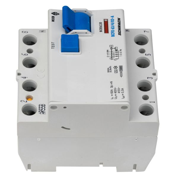 Residual current circuit breaker, 63A, 4-p, 300mA, type A image 4