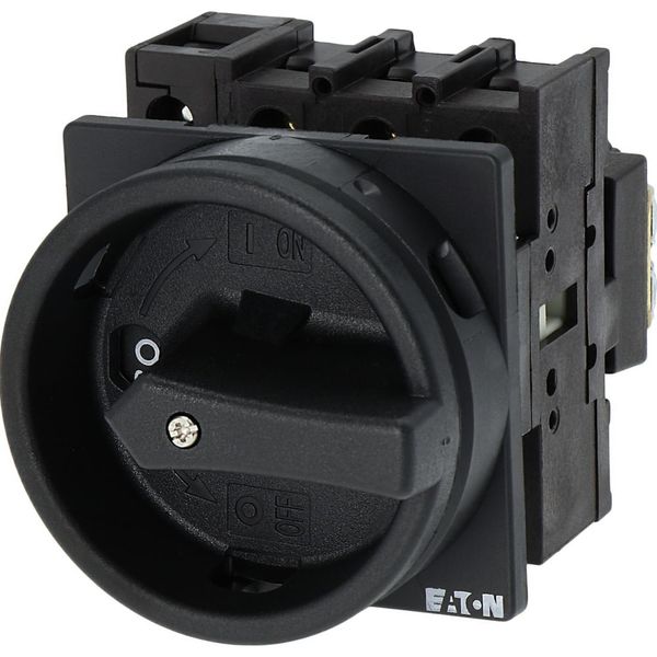 Main switch, P1, 25 A, flush mounting, 3 pole + N, STOP function, With black rotary handle and locking ring, Lockable in the 0 (Off) position image 19