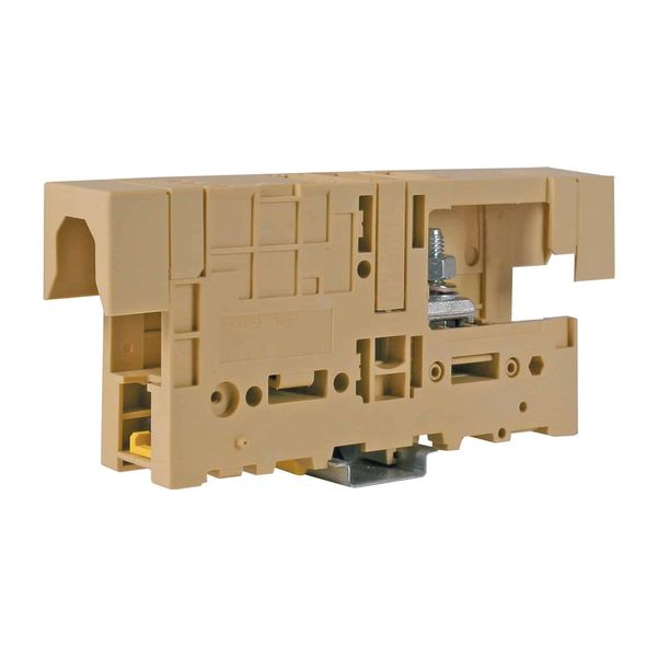 High current terminal bolt/bolt connection 95mm2, with protections, rail-mountable, beige.color image 1