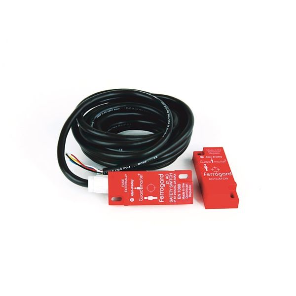 440N Non Contact Switch,Ferrogard,250V AC, 2A,2 N.C. Safety, 1 N.O Aux,Reed,Standard Actuator,PVC Cable 4M,Plastic image 1