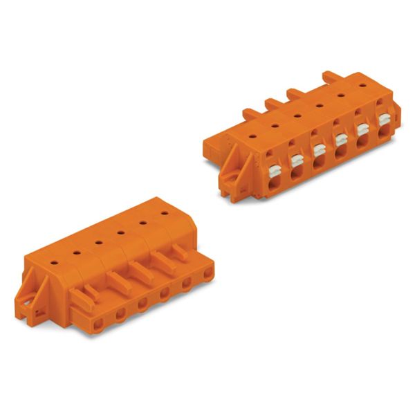 1-conductor female connector push-button Push-in CAGE CLAMP® orange image 4