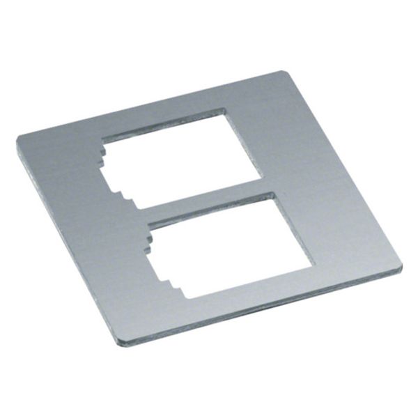 Mounting plate for adapter frame GBVDMR45 data technology 2xRJ45 19.5/21.7 x 14.85 mm image 1