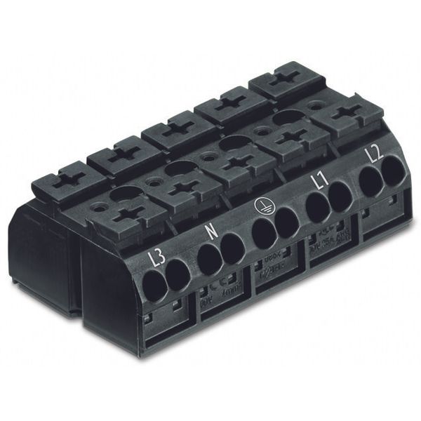 4-conductor chassis-mount terminal strip without ground contact L3-N-P image 2