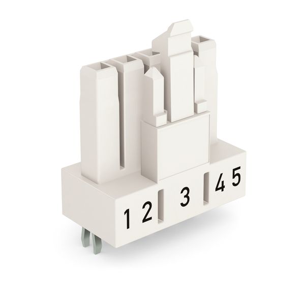 Socket for PCBs straight 5-pole white image 1