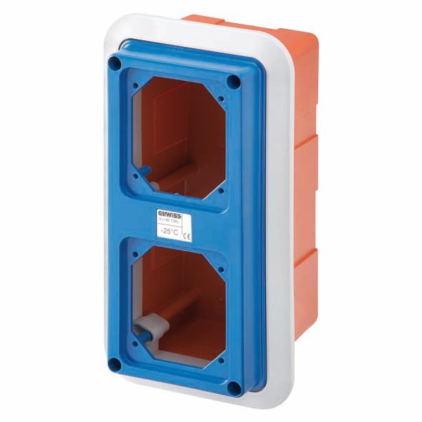 BOX WITH FRAME FOR FLUSH-MOUNTING WITH FLANGED COVER FITTED FOR 2 LIDS SBF - IP55 image 2