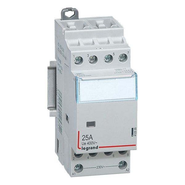 Power contactor CX³ - with 230 V~ coll - 4P - 400 V~ - 25 A - 4 N/O image 1