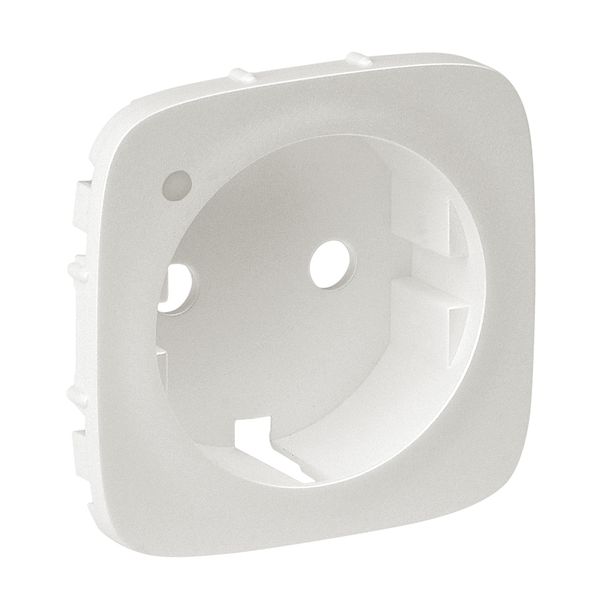 Cover plate Valena Allure - 2P+E socket - with indicator -German standard -pearl image 1