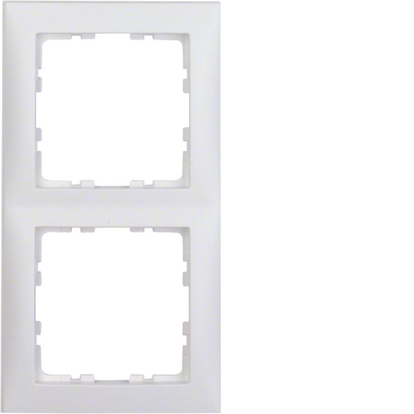Frame 2gang, S.1, p. white, matt, plastic image 1