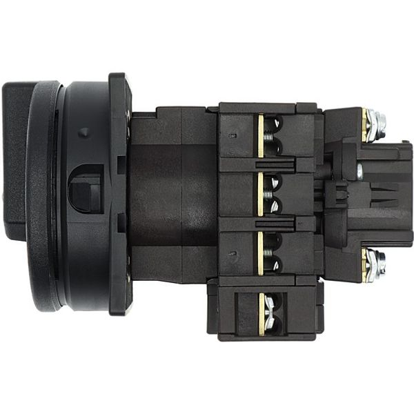 Main switch, P1, 25 A, flush mounting, 3 pole + N, STOP function, With black rotary handle and locking ring, Lockable in the 0 (Off) position image 3