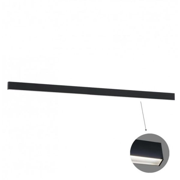 Linear Wall Lamp L3380 3000K Black Microprismatic image 1