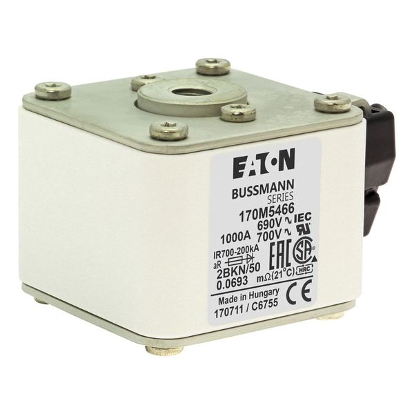 Fuse-link, high speed, 1000 A, AC 690 V, size 2, aR, IEC, UL, single indicator image 10