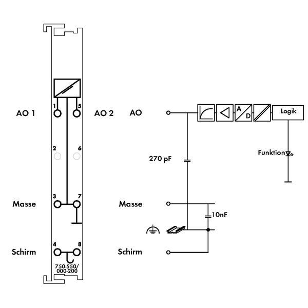 2-channel analog output 0 ... 10 VDC S5 PLC data format light gray image 6