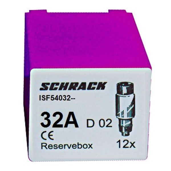 Servicebox with 12 fuses D02 / 32A, violet image 1