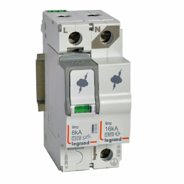 SPD - protection of main distribution board - T1+T2 - limp 8 kA/pole -1P+N right image 1