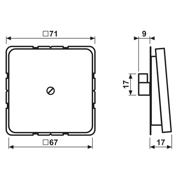Cable outlet w.center plate and insert CD590AGB image 4