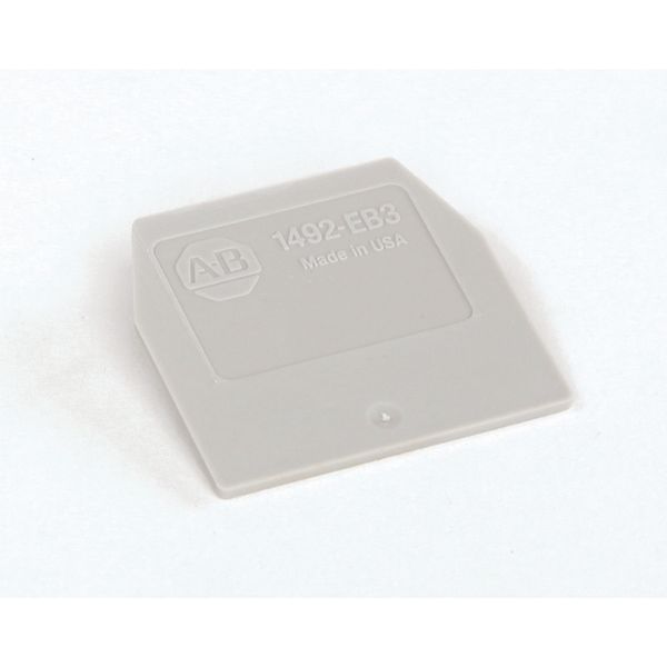 Terminal Block, End Barrier, Gray, for 1492-W3, W4, WG4 image 1