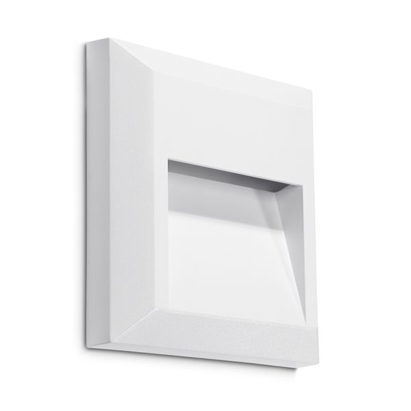 Wall fixture IP65 Kossel Indirect Square 125mm LED 1.5W LED neutral-white 4000K White 65lm image 1