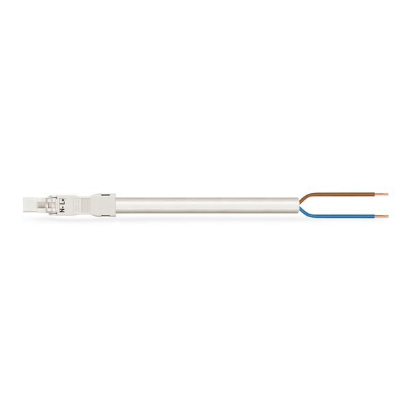 pre-assembled connecting cable;Eca;Plug/open-ended;white image 1