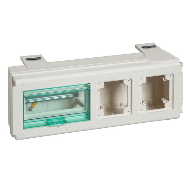 Tap off unit connector, Canalis KS, 32A, DIN rail equipped, 5 modules (18mm), polarity 3L+N+PE, Pratika power sockets image 1