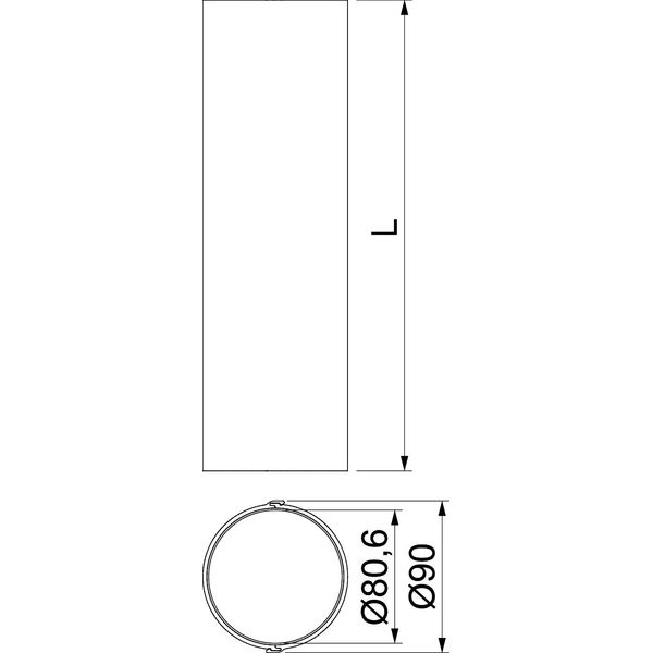 CTS 09300 Pipe shell internally coated 81x300mm image 2