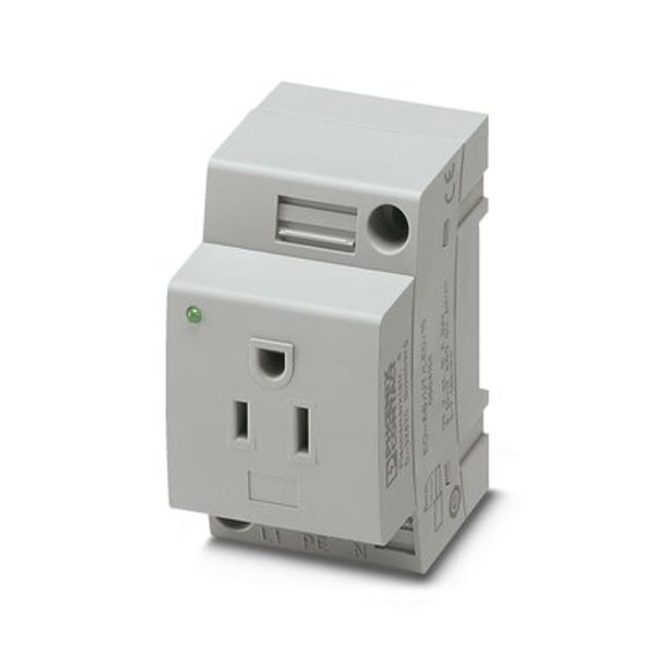 Socket outlet for distribution board Phoenix Contact EO-AB/UT/LED/15 125V 15A AC image 3