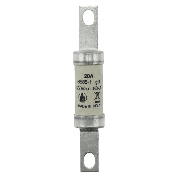 Fuse-link, low voltage, 20 A, AC 550 V, BS88, 21 x 114  mm, gL/gG, BS image 21