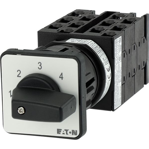 Step switches, T0, 20 A, centre mounting, 6 contact unit(s), Contacts: 12, 45 °, maintained, Without 0 (Off) position, 1-4, Design number 8271 image 37