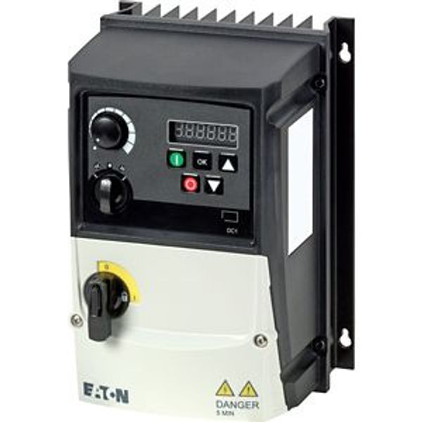 Variable frequency drive, 230 V AC, 3-phase, 2.3 A, 0.37 kW, IP66/NEMA 4X, Radio interference suppression filter, 7-digital display assembly, Local co image 7