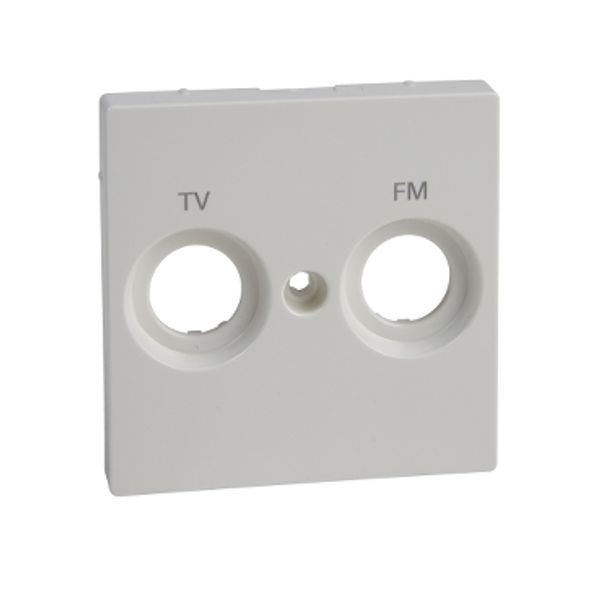 Central plate marked FM+TV for antenna sock.-out., polar white, glossy, System M image 3