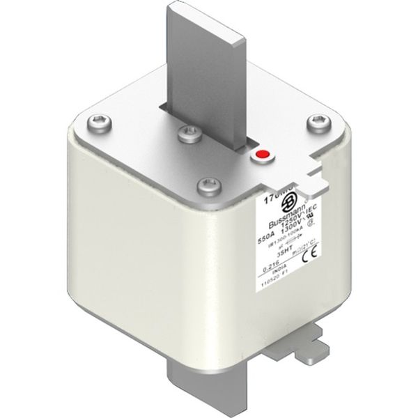 Fuse-link, high speed, 550 A, AC 1250 V, size 3, 76 x 76 x 150 mm, aR, IEC, single indicator image 3