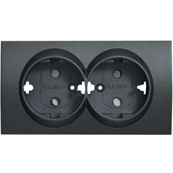 Thea Blu Accessory Black Child Protected Double Earth Socket image 1