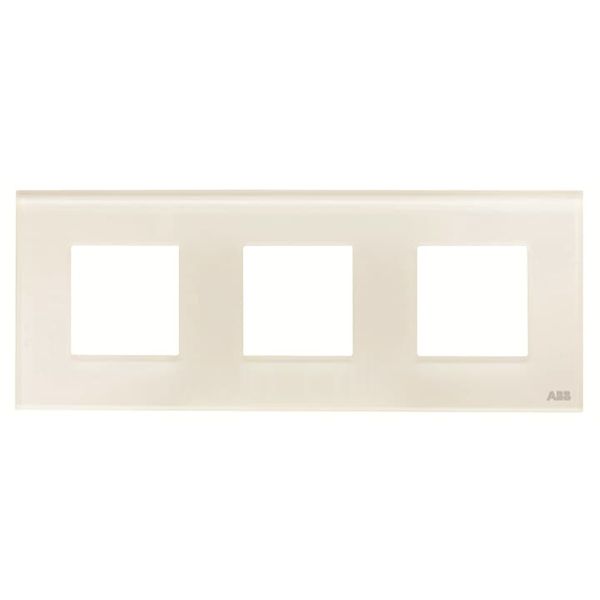 N2273 CB Frame 3-gang / 2+2+2-modules - Noble - White Glass image 1
