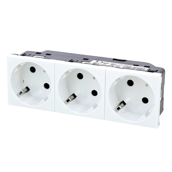 Multi-support multiple socket Mosaic - 3 x 2P+E automatic terminals - standard image 4