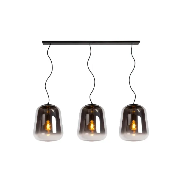 Lucide GLORIO - Pendant light - 3xE27 - Black image 1