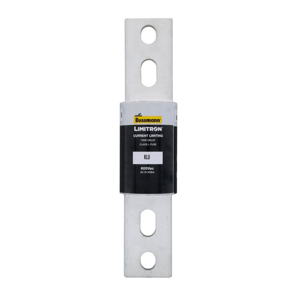 Eaton Bussmann series KLU fuse, 600V, 1000A, 200 kAIC at 600 Vac, Non Indicating, Current-limiting, Time Delay, Bolted blade end X bolted blade end, Class L, Bolt image 1