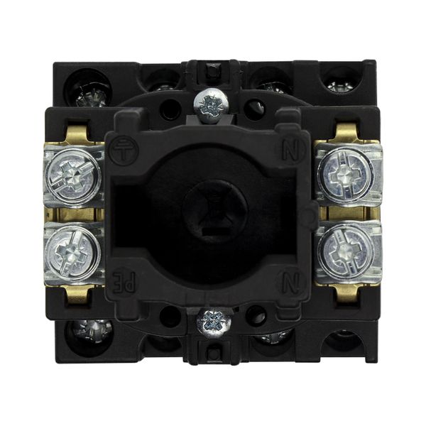 Main switch, T0, 20 A, flush mounting, 4 contact unit(s), 8-pole, STOP function, With black rotary handle and locking ring, Lockable in the 0 (Off) po image 11