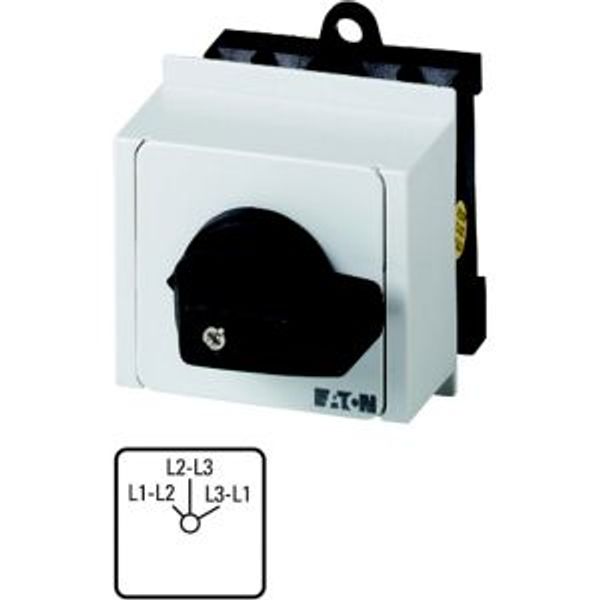 Voltmeter selector switches, T0, 20 A, service distribution board mounting, 2 contact unit(s), Contacts: 4, 45 °, maintained, Without 0 (Off) position image 2