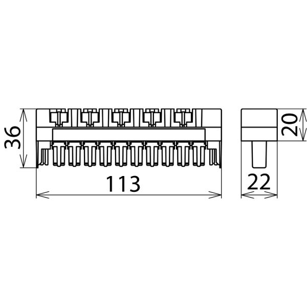 DEHNrapid lightn. curr. arr. LSA f. 10 pairs, fail-safe funct., fault  image 2