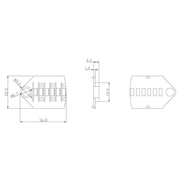 FO splice holder for 6 shrink splice protectors (HELSP0001x) image 3