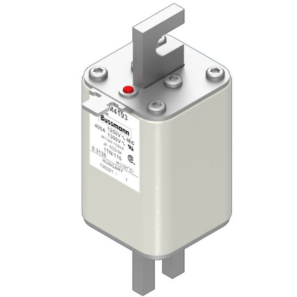 Fuse-link, high speed, 400 A, AC 1250 V, size 1, 53 x 66 x 138 mm, aR, DIN, IEC, type T indicator image 2