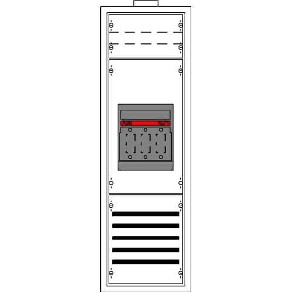 CZE31 ComfortLine Feed-in enclosure, Surface mounting, Isolated (Class II), IP30, Field Width: 1, Rows: 0, 950 mm x 300 mm x 215 mm image 5