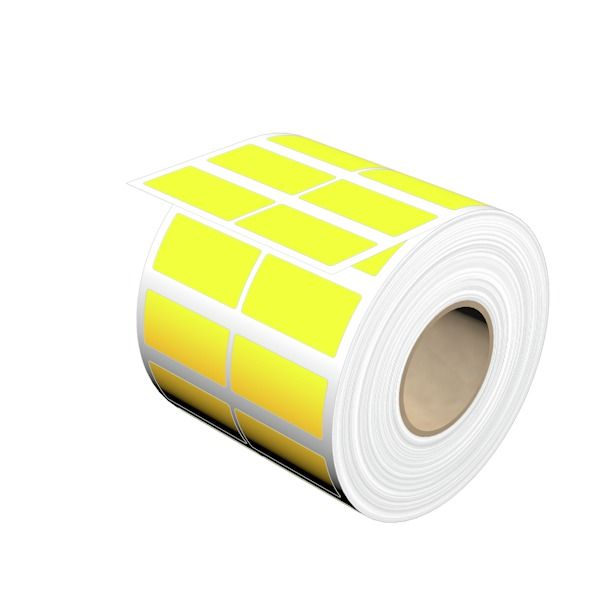 Device marking, Self-adhesive, 38 mm, Cotton fabric, yellow image 1