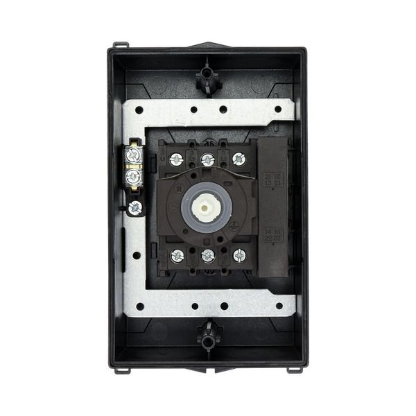 Main switch, P1, 25 A, surface mounting, 3 pole, 1 N/O, 1 N/C, Emergency switching off function, Lockable in the 0 (Off) position, hard knockout versi image 46