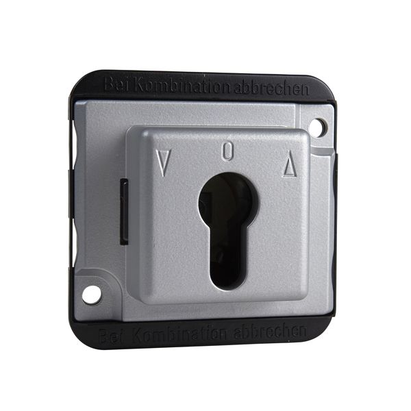 Roller shut. push-button insert f. cyl. locks, 2-pole, aluminium, Anti-vandalism image 3