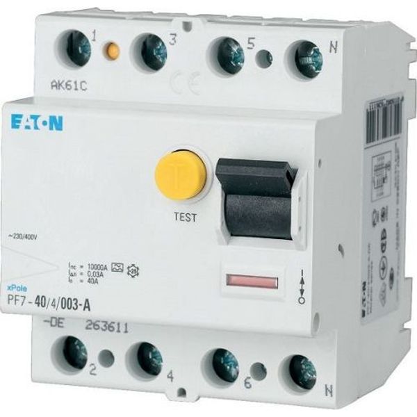 Residual current circuit breaker (RCCB), 25A, 4 p, 30mA, type AC image 1