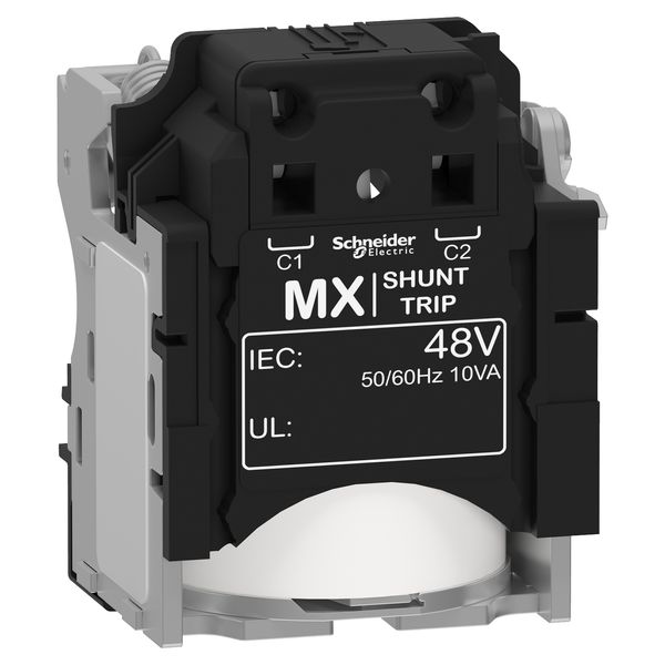 MX shunt release, ComPacT NSX, rated voltage 48 VAC 50/60 Hz, screwless spring terminal connections image 5