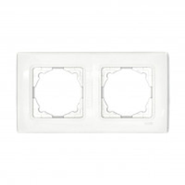 Linnera S Accessory White Two Gang Frame image 1