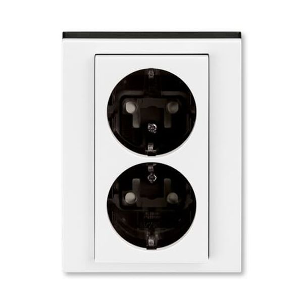 5522H-C03457 62 Outlet double Schuko shuttered image 1