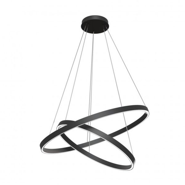 Modern Rim Pendant Lamp Black image 4