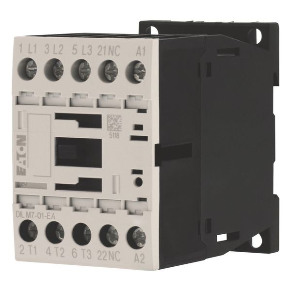 Contactor, 3 pole, 380 V 400 V 3 kW, 1 NC, 230 V 50 Hz, 240 V 60 Hz, AC operation, Screw terminals image 2